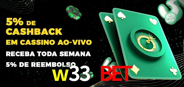 Promoções do cassino ao Vivo w33 bet